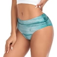 thumbnail image 2 of Balery Teal Turquoise Wood Ropa Interior de Algodón para Mujer con Dibujo – Braguitas Cómodas y Elásticas, Estilo Clásico-Large, 2 of 6