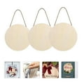 thumbnail image 6 of HAMPPLIES 3 Sets Round Door Sign Diy Wooden Circle Unfinished Blank Wood Pendants For Craft Enthusiasts, 6 of 8