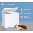 thumbnail image 4 of Techomey Chest Freezer 5 CU. FT, Deep Freezer, Top Open Door with Adjustable Thermostat Control&Removable Wire Basket, White, 4 of 10