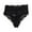 Black #107, variant on WULMLEO Womens Sexy Thongs Lace Panties Underwear Low Rise Plus Size Underpants Black M
