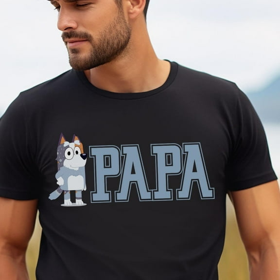Bluey Grandpa Bob Papa Tee, Bluey Grandad Tee, Bluey T-Shirt, Bluey Grandfather Gift, Bluey Grandpa Gift, Bluey Grandfather Xmas Gift Unisex S-5XL Hot Trending Shirt, Vintage Birthday Gift