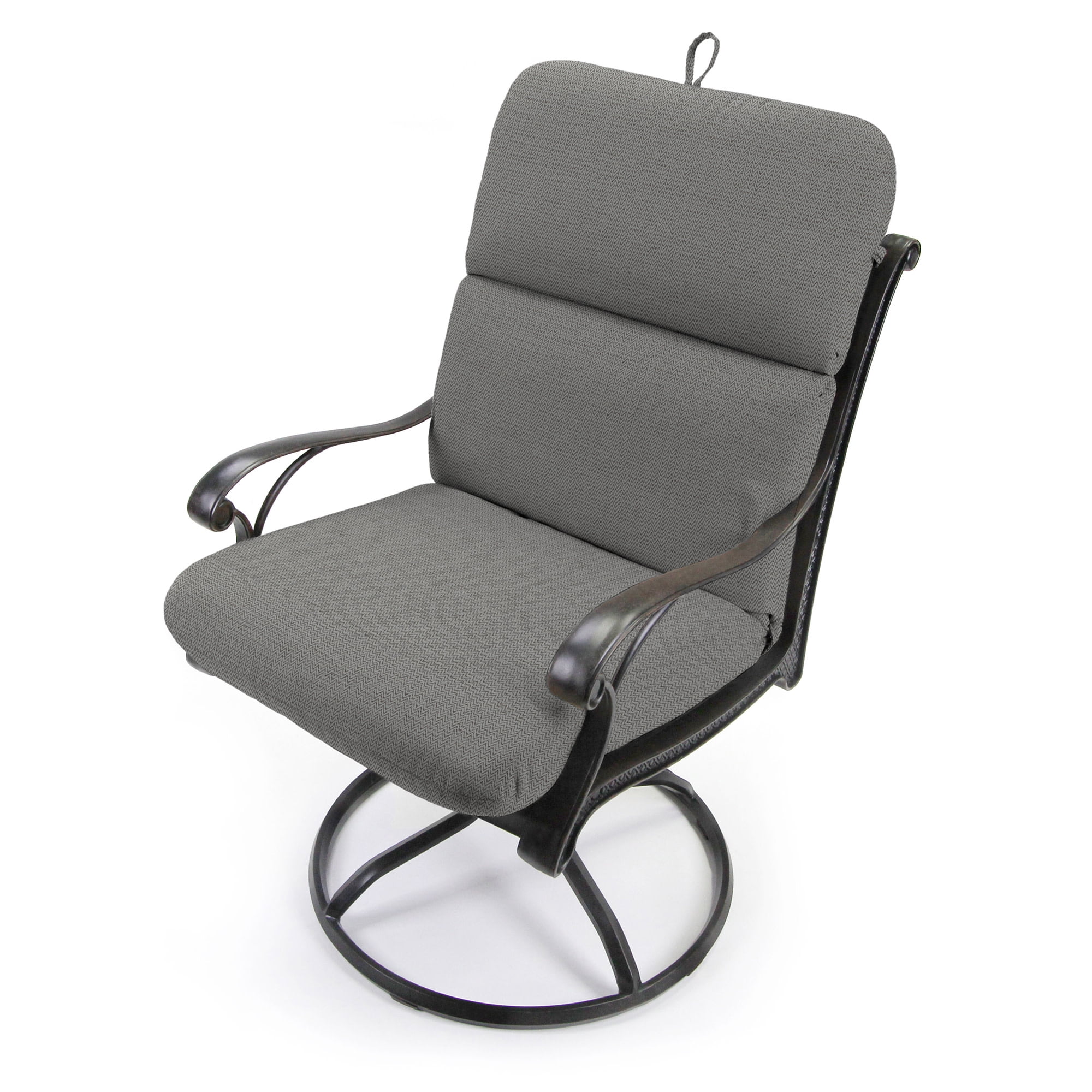 45" x 22" Rectangular Outdoor Chair Cushion with Ties and Hanger Loop