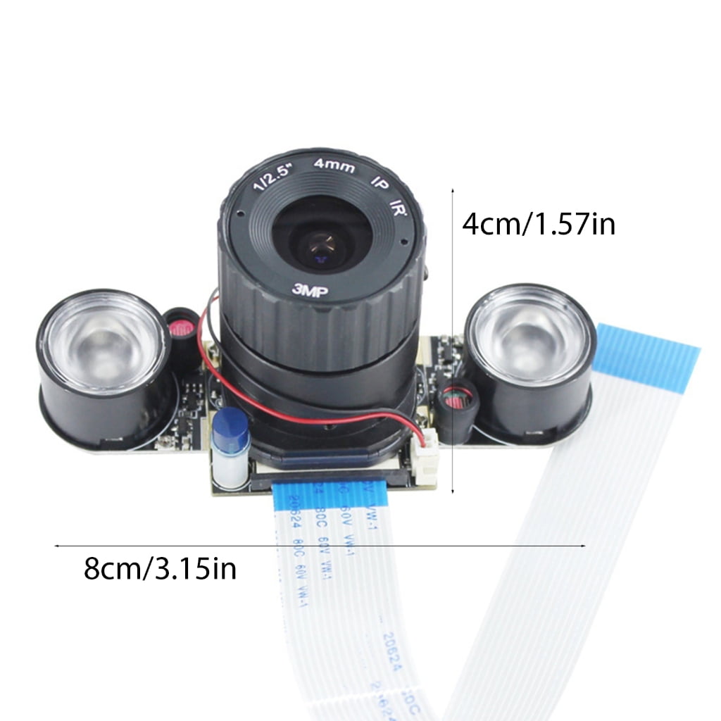 Tizuqe USB Camera Module High Resolution 5MP Fisheye Webcam For RPi With Night View And Daytime Auto Switching