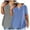Blue, variant on Meichang 2 Pack Plus Size Tops for Women Summer Notch V Neck T-Shirts Solid Casual Short Sleeve Tunic Tops Loose Fit Soft Basic Tshirt Shirts