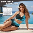 thumbnail image 3 of XYZCANDO Honduras Flag Matching Couple Beach Vacation Swimwear Tummy Control Bikini Men Swim Trunks Summer Beach Set His and Hers Beachwear Hawaiian Bathing Suits for Couples Plus Size Outfits, 3 of 6
