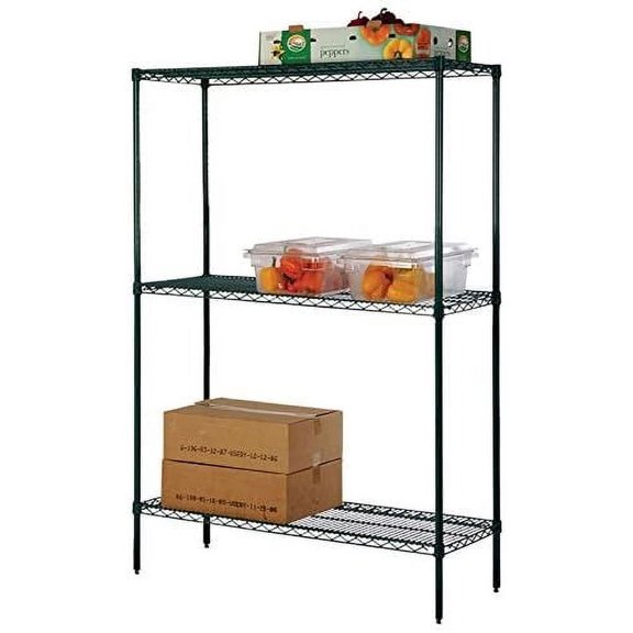 14" Deep x 36" Wide x 86" High 3 Tier Freezer Starter Shelving Unit