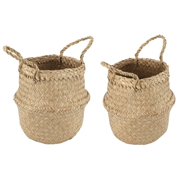 Seagrass Plant Basket, Woven Seagrass Basket Multifunctional For Decoration