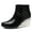 1White, variant on Womens Rain Boots Wedge Ankle Booties Zip-up Spot Print Clear Heel Rubber Rainboots