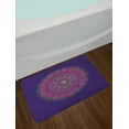 thumbnail image 2 of Yoga Bath Mat, Ethnic Ornament Mandala Round on Purple Background Bohemian Hippie Mystical Motif, Non-Slip Plush Mat Bathroom Kitchen Laundry Room Decor, 29.5 X 17.5 Inches, Multicolor, Ambesonne, 2 of 2