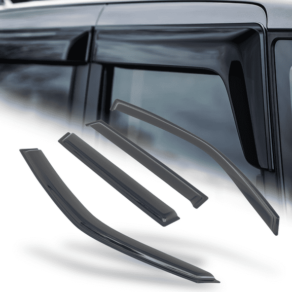 M-AUTO 4 Pieces Tape-On Window Visor Shade Vent Wind Rain Deflector for 2008-2013 Subaru Forester