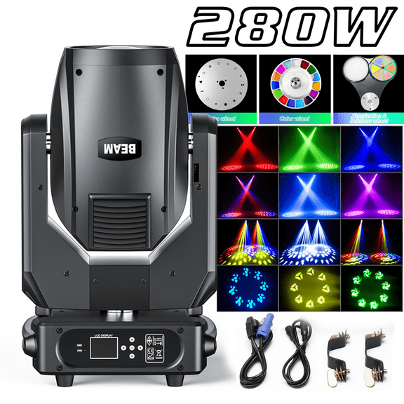 280W Moving Head Stage Light RGBW Gobo LED DMX Beam Bar Disco DJ Party Lighting