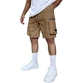 thumbnail image 2 of Men's Cargo Shorts with Multi-Pockets - Big & Tall Casual Drawstring Shorts, Lightweight Summer Streetwear with Zipper Pockets, Elastic Waist Workout Jogger Shorts Bronze XXXL, 2 of 6