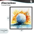 thumbnail image 4 of Stupell Industries Contemporary Golf Splash Watercolor Burst Black Framed Giclee Art, 12 x 12, by LSR Design Studio, 4 of 8