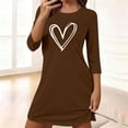 thumbnail image 2 of Khunlpohl 3/4 Sleeve Nightgown for Women Round Neck Sleepwar Shirts Soft Comfy Loungewear Nightshirts, 2 of 6