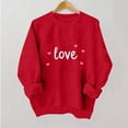 thumbnail image 5 of Pxxlle Love Valentines Day Sweatshirts for Women Cute Heart Graphic Sweatshirt Oversized Long Sleeve Crewneck Pullover Tops Red S, 5 of 7