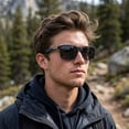 thumbnail image 5 of Oversized Big Polarized Sunglasses for Big Heads Men Women UV 400 Protection， Men's sunglasses, black glasses, essential for summer, driving, cycling, 5 of 9