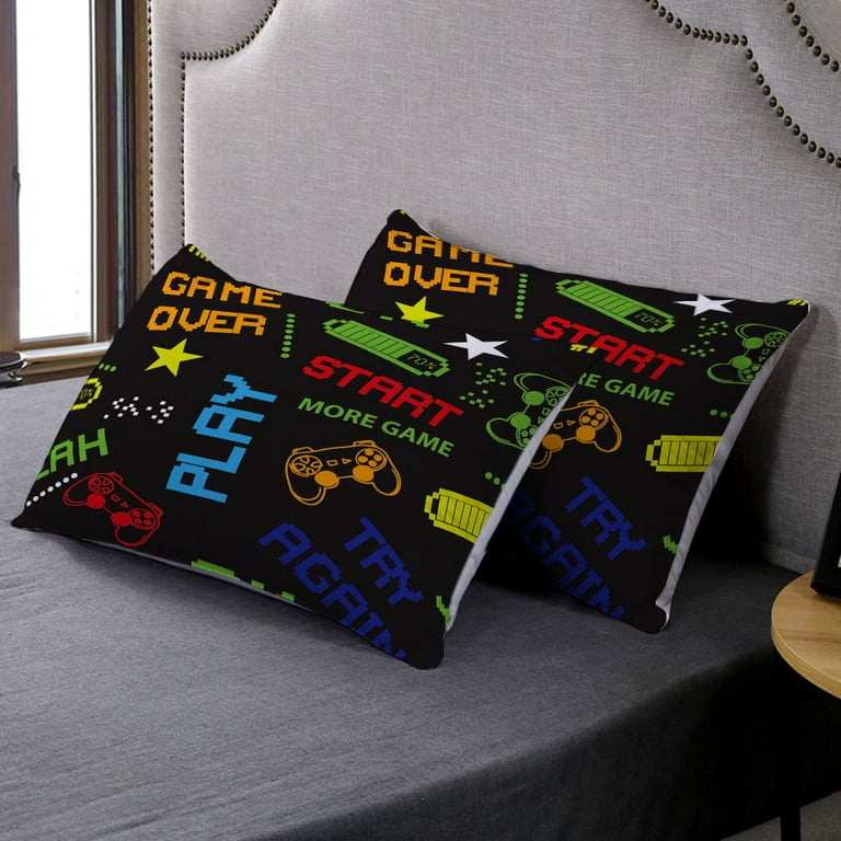 Modern Gaming Bedding for Boys Kids Gamer Comforter Set Full Size