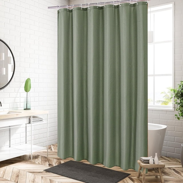 And Proof Shower Curtain Polyester Bath Curtain for Bathroom Durable Fabric with Liner and Easy-Clean Design Polyester Shower Curtain for Stylish Bathroom Upgrade