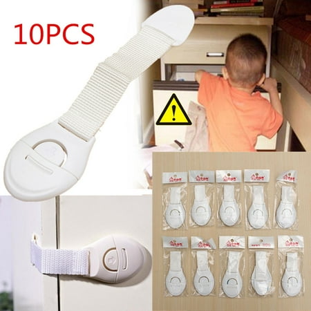 10pcs Child Kids Baby Pet Proof Door Fridge Cupboard Cabinet Drawer Safety Lock refrigerators