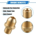 thumbnail image 3 of Unique Bargains Pressure Washer Connector Fitting M14x1.5 to M18x1.5 Male Adapter Brass Hose Connector Brass Copper Tone, 3 of 6