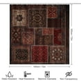 thumbnail image 2 of Bohemia Shower Curtain Set 4PCs with Hooks Waterproof Bathroom Toilet Mat Lid Decor, 2 of 6