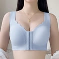 thumbnail image 5 of NIEWTR Front Closure Bras for Women No Underwire Comfortable Full Coverage Front Closure Bralettes Wireless Wirefree Everyday Bras(Light Blue,M), 5 of 9