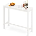 thumbnail image 2 of Dycanpo 45" Acacia Wood White Bar Table - Rectangular Counter Height Pub Table for Indoor Use, White, 2 of 7