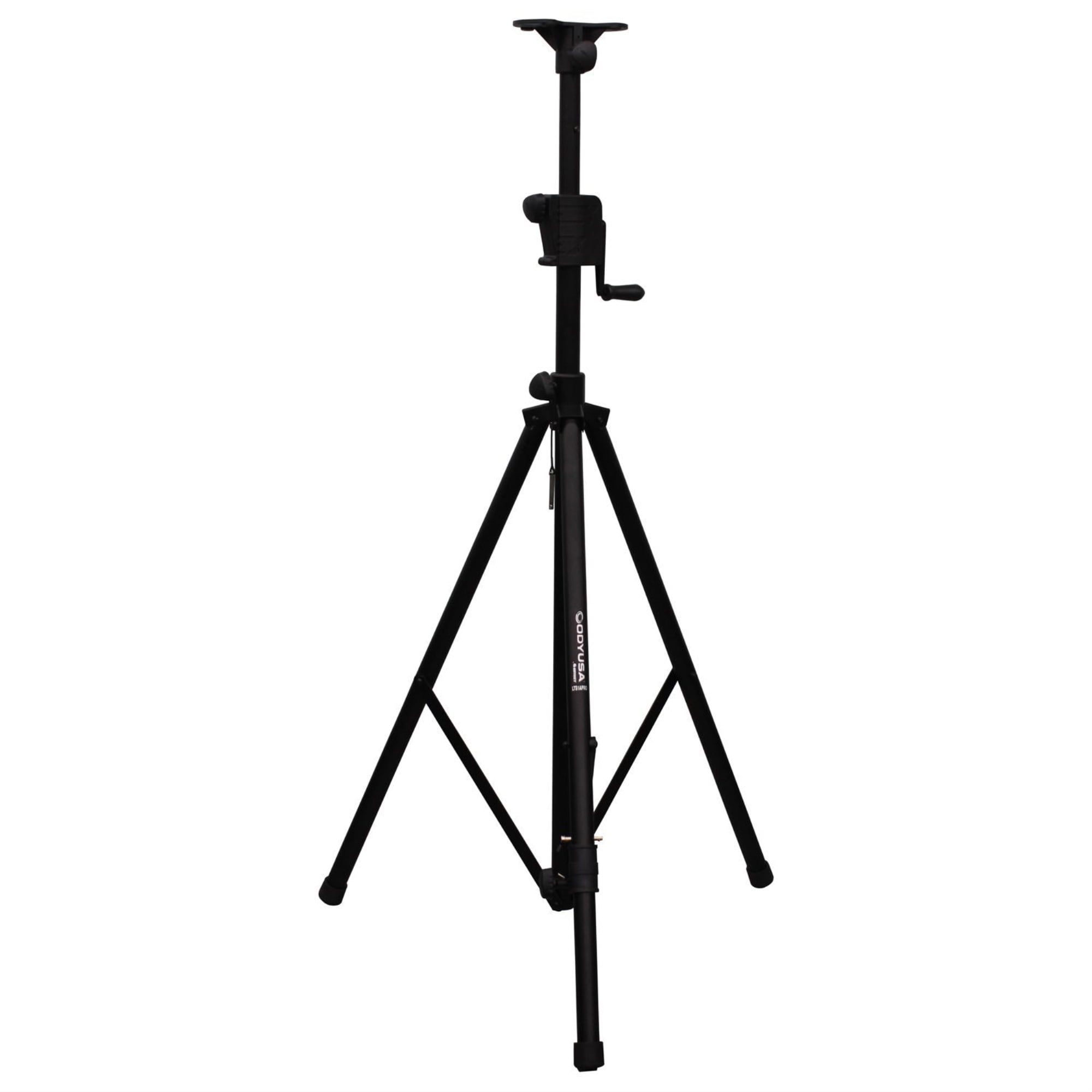 8' TRIPOD SPEAKER CRANKUP STAND WITH ARTICULATING LEG IN BLACK