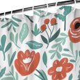 thumbnail image 3 of Pioneer Flower Floral Print Pattern Shower Curtain 72"x72" ,Bathroom Decorative Shower Curtains Set with 12 Hooks,Modern Waterproof Washable Shower Curtain, 3 of 6