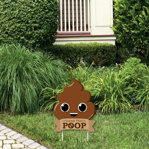 Big Dot of Happiness Scoop That Poop - Outdoor Lawn Sign - No Dog Poop Sign Yard Sign - 1 Piece