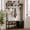 Grey, variant on Aufeile 6-in-1 Hall Tree with Bench, Entryway Coat Rack with Shoe Storage, 24 Hooks, 2 Drawers, Hanging Rod & Shelf, Rustic Brown