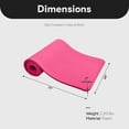thumbnail image 4 of BalanceFrom GoCloud 71x24 Inches Extra Thick Yoga Mat 1-Inch High-Density Foam, Pink, 4 of 9