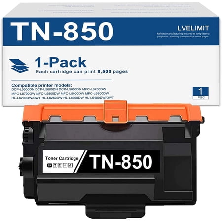 TN850 TN-850 Toner Cartridge High Yield: Compatible TN850 Black Toner Cartridge Replacement for Brother DCP-L5500DN HL-L5000D MFC-L5700DW MFC-L5800DW MFC-L6750DW Printer TN850 1PK