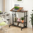 thumbnail image 4 of Patiojoy Bureau Ergonomique Assis-Debout à Hauteur Réglable, Bureau d'Ordinateur Debout avec Plateau Inclinable et Roulettes, Brun Rustique, 4 of 9