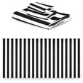 thumbnail image 2 of SKYSONIC 3 Pack Towel Black & White Stripes Cotton Bath Towel Set (1 Bath Towel, 1 Hand Towel, 1 Washcloth) for Bathroom, Super Soft and Quick Dry Towels, 2 of 7