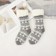 thumbnail image 2 of EnJoCho Clearance Fuzzy Warm Slipper Socks Women Winter Floor Socks Lined with Reading Socks Cozy Sleeping Reindeer Socks Adult Xmas Winter Themed Charming Socks Heated Socks Bulk Red Green Cute&Fun, 2 of 3