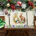 thumbnail image 2 of asddcavvf Easter Bunny Egg Pattern Linen Print Kitchen Dining Room Insulated Decorative Placemat（1）, 2 of 7