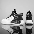 thumbnail image 4 of Men's All-Season High-Top Sneakers with Rotating Buckle Closure - Breathable PU & PVC Sole, Heavy-Duty Lace-Free Shoes for Casual, Running ,Cushioning - White/Black/Grey/Beige/Green/Golden Accent, 4 of 8