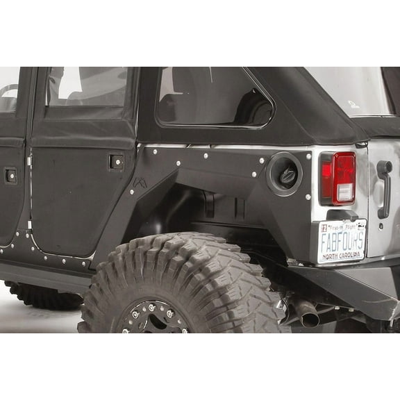 Fab Fours JK1001-1 Fender; Rear; Pair; Powdercoated; Fits select: 2015-2017 JEEP WRANGLER UNLIMITED, 2012-2014 JEEP WRANGLER