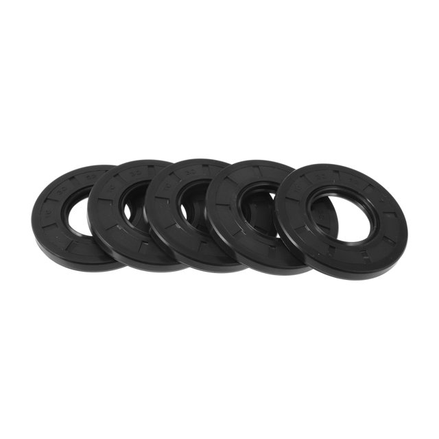 Sello de aceite universal TC de doble labio con resorte de acero Unique Bargains 30x62x7mm alta presión caucho NBR negro 5 Pcs