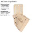 thumbnail image 3 of Porta Taladro de Vaqueta Natural, Beige, 3 of 3