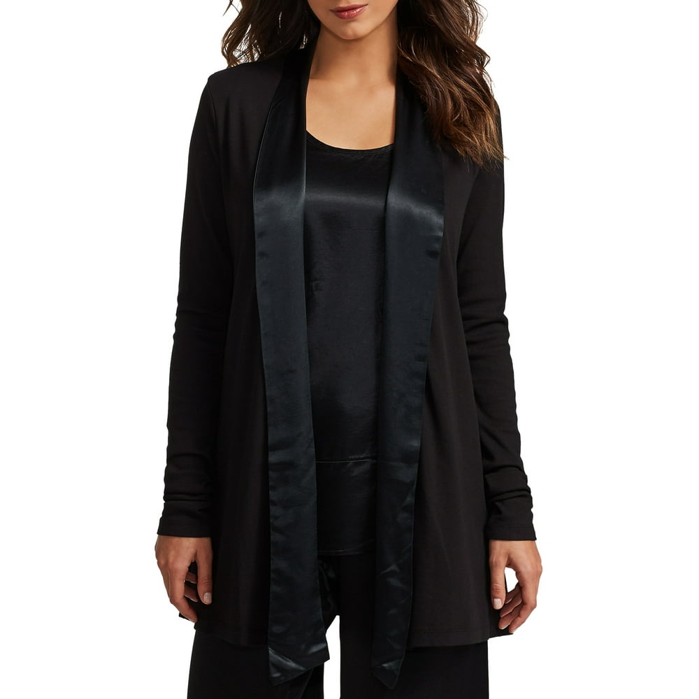 PJ Harlow PJ Harlow Womens Shelby Knit Lounge Cardigan Wrap Style