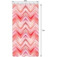 thumbnail image 3 of Small Stall Funky 70s Groovy Shower Curtain Pink Orange Waves Retro Vintage Y2k Abstract 36Wx72H Inch Funky Modern Aesthetic Narrow Fabric Decor Bathroom Polyester Waterproof 7 Pack Hooks, 3 of 6