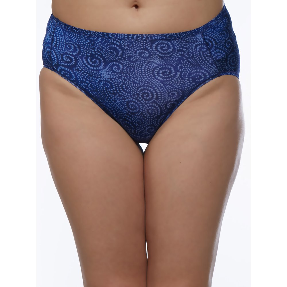 Jockey Jockey Women's Smooth & Radiant HiCut Brief, Lace Swirl Navy