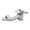 Blue, variant on Girls Dress Shoes Open Toe Low Heels Sandals Bow Pearl Ankle Strap Flower Girl Wedding Party Shoes for Toddler Little Big Kid Blue 7-8 Years