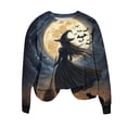 thumbnail image 6 of VKOYWKM Sweatshirts Women Halloween Witch Sweatshirt Crew Neck Long Sleeve Fall Pullover Tops Halloween Sweater, 6 of 6