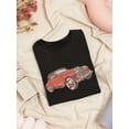 thumbnail image 3 of Classic  Car Graphic Women Black T-Shirt, Female x-Large, 3 of 4