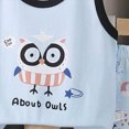 thumbnail image 4 of Toddler Baby Boy Clothes Summer Outfits Vest Outfit Elephant Owls Bear Dino Print Sleeveless Top Printed Shorts Casual Playwear 3 6 12 18 24 Months 3T 4T 5T 6T, 4 of 4