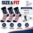 thumbnail image 5 of Cycling Socks 3-Pack, Cushioned Crew Bike Socks, Half Terry Athletic Sports Socks, Stripe Print, Unisex, Size 10-13, 5 of 6