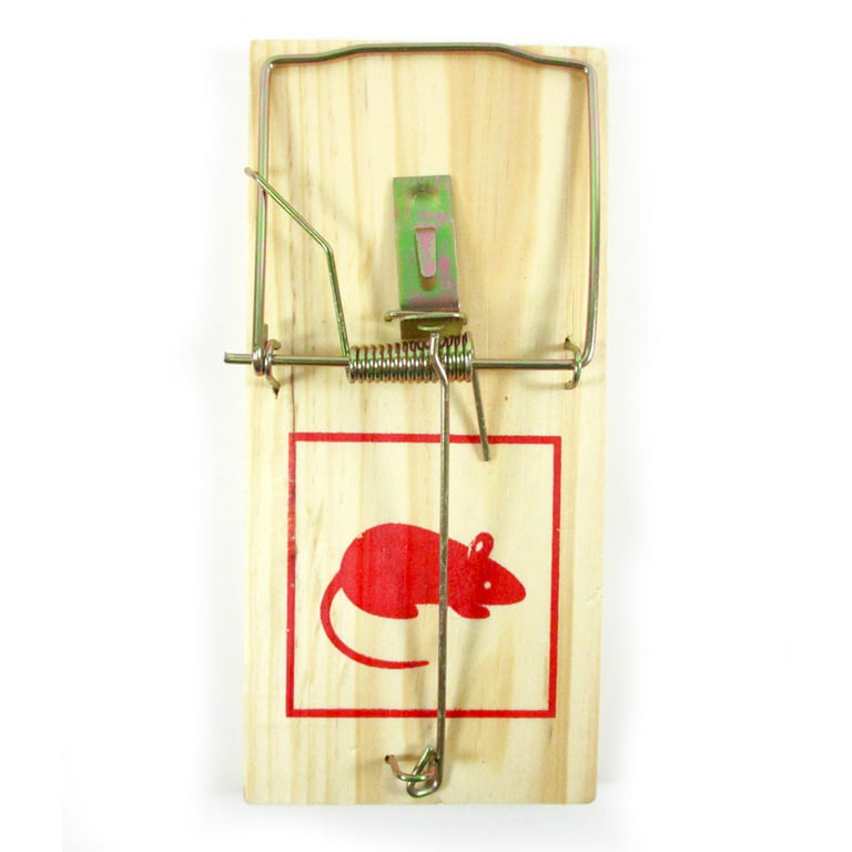 Wooden Traditional Rat Mouse Rodent Trap Bait Reusable Cheese Shaped  Catcher
